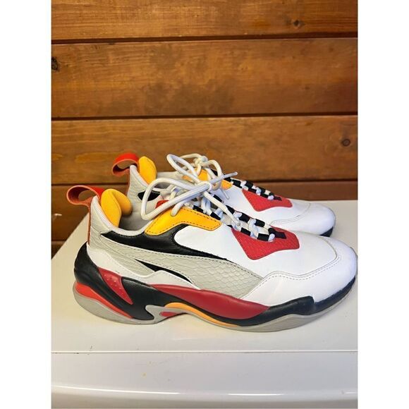 PUMA Men’s Thunder Holiday \'High Risk Red Orange Alert\' 372834-01 Sz 7
